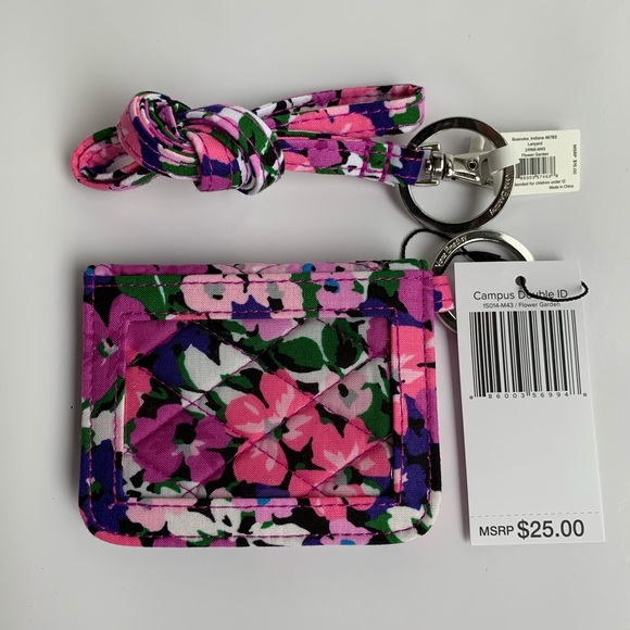 Vera Bradley Accessories - Vera Bradley Campus Double ID and Lanyard Flower